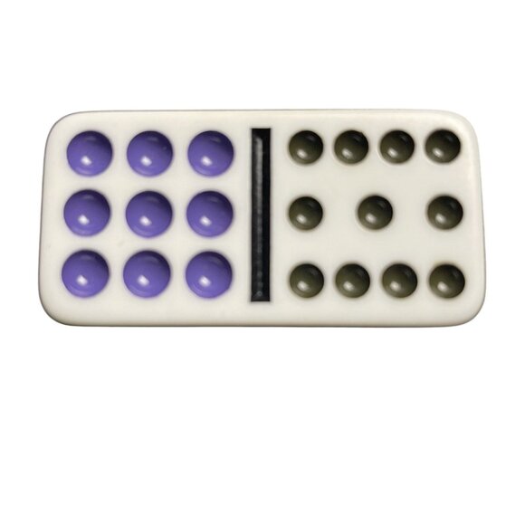Double Twelve Dominoes Replacement Tile 9 11 Color Dot mq - Picture 1 of 3